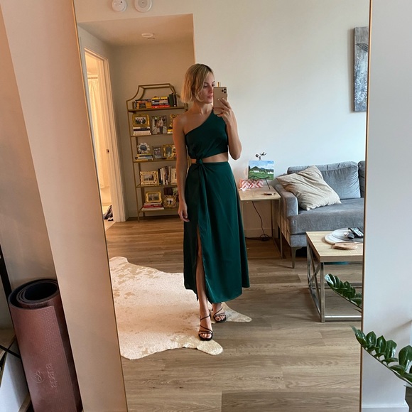 Dark Emerald Green Dress - Picture 3 of 7